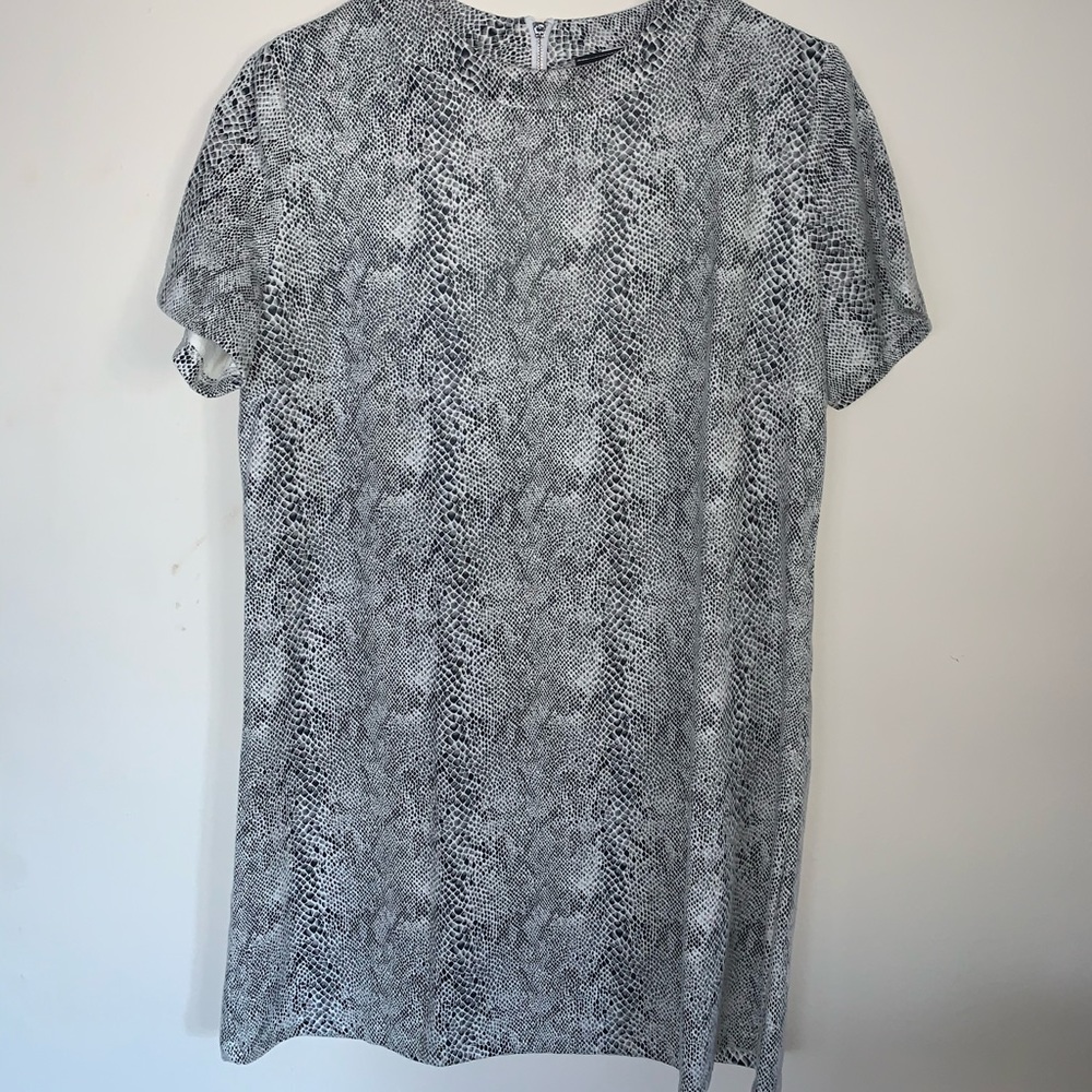 snake-skin soft suede oversized T-shirt dress